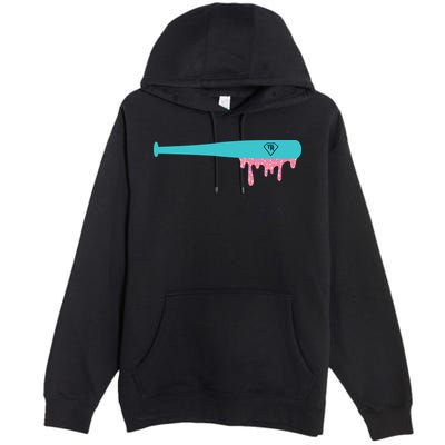 Baseball Bat Sprinkle Drip Premium Pullover Hoodie