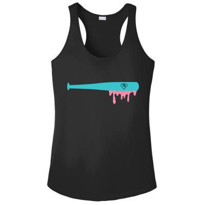 Baseball Bat Sprinkle Drip Ladies PosiCharge Competitor Racerback Tank