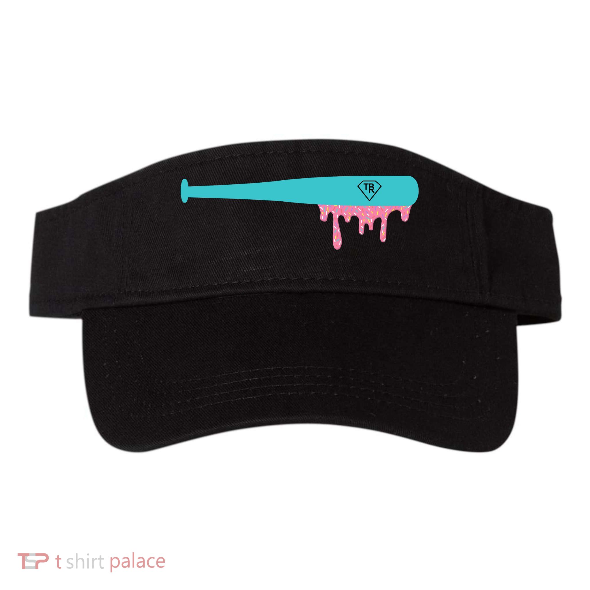 Baseball Bat Sprinkle Drip Visor