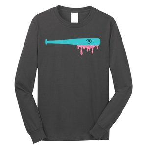 Baseball Bat Sprinkle Drip Long Sleeve Shirt