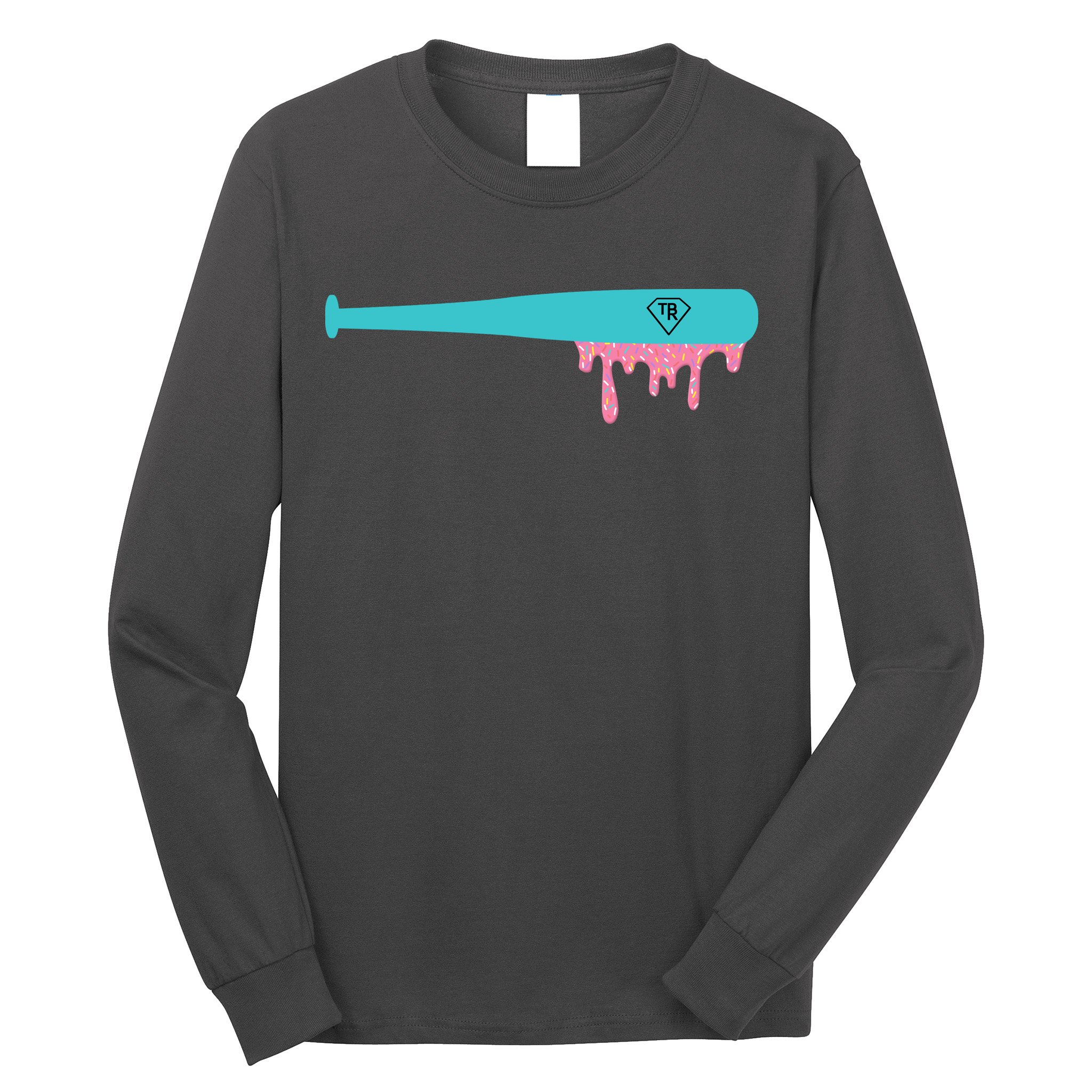 Baseball Bat Sprinkle Drip Long Sleeve Shirt