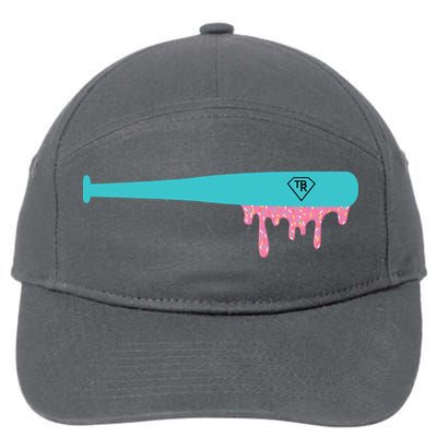 Baseball Bat Sprinkle Drip 7-Panel Snapback Hat