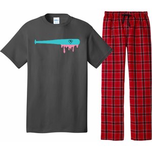 Baseball Bat Sprinkle Drip Pajama Set