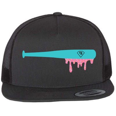 Baseball Bat Sprinkle Drip Flatbill Hat