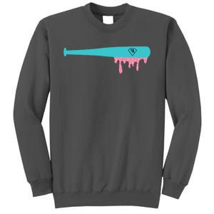 Baseball Bat Sprinkle Drip Tall Sweatshirt