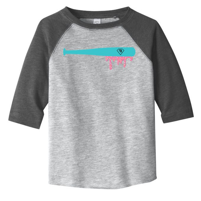 Baseball Bat Sprinkle Drip Toddler Fine Jersey T-Shirt