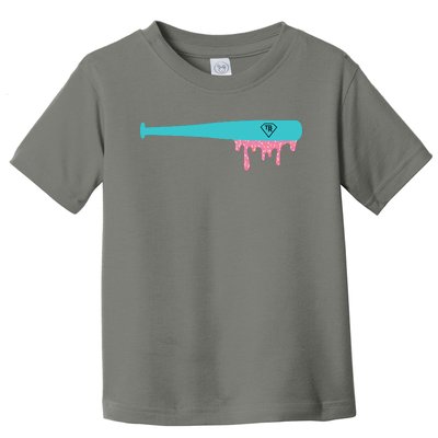 Baseball Bat Sprinkle Drip Toddler T-Shirt