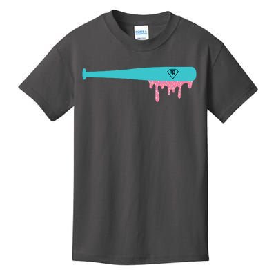 Baseball Bat Sprinkle Drip Kids T-Shirt