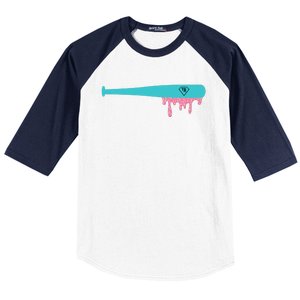 Baseball Bat Sprinkle Drip Baseball Sleeve Shirt