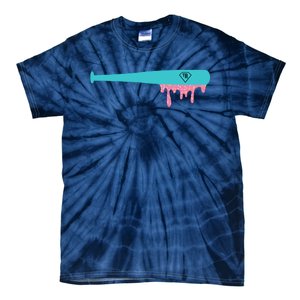 Baseball Bat Sprinkle Drip Tie-Dye T-Shirt