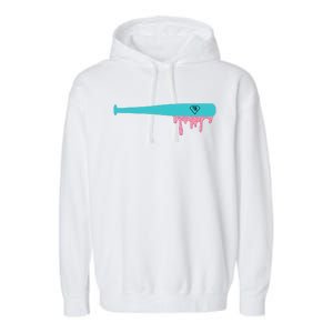 Baseball Bat Sprinkle Drip Garment-Dyed Fleece Hoodie