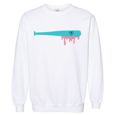 Baseball Bat Sprinkle Drip Garment-Dyed Sweatshirt