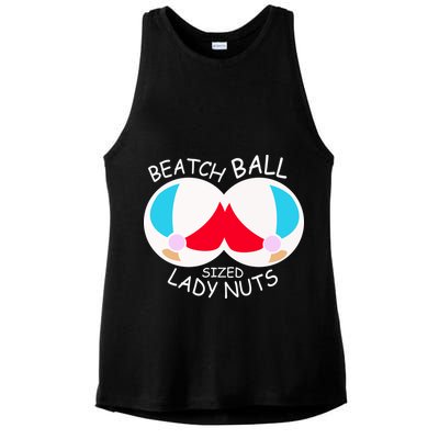 Beach Ball Sized Lady Nuts Ladies PosiCharge Tri-Blend Wicking Tank