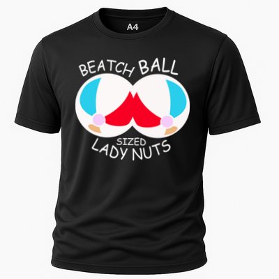 Beach Ball Sized Lady Nuts Cooling Performance Crew T-Shirt