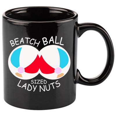 Beach Ball Sized Lady Nuts 11oz C Handle Ceramic Mug