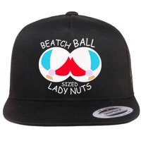 Beach Ball Sized Lady Nuts Flat Bill Trucker Hat