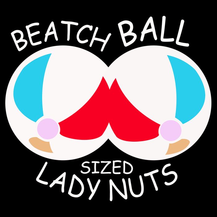 Beach Ball Sized Lady Nuts Flat Bill Trucker Hat
