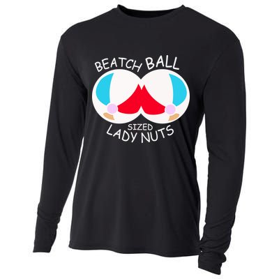 Beach Ball Sized Lady Nuts Cooling Performance Long Sleeve Crew