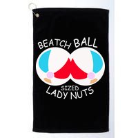 Beach Ball Sized Lady Nuts Golf Towel