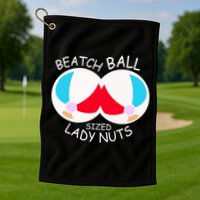 Beach Ball Sized Lady Nuts Golf Towel