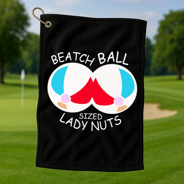Beach Ball Sized Lady Nuts Golf Towel