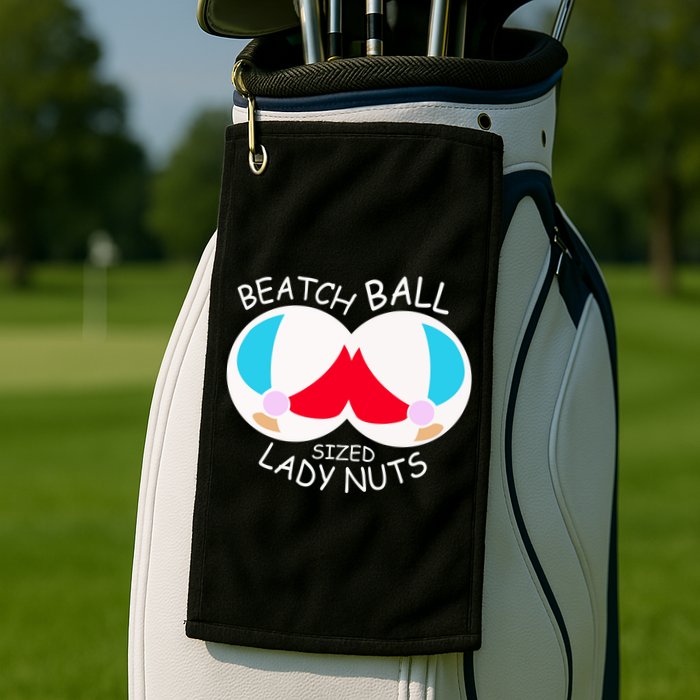 Beach Ball Sized Lady Nuts Golf Towel