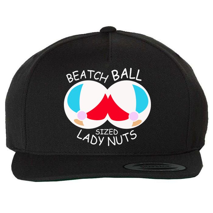 Beach Ball Sized Lady Nuts Wool Snapback Cap