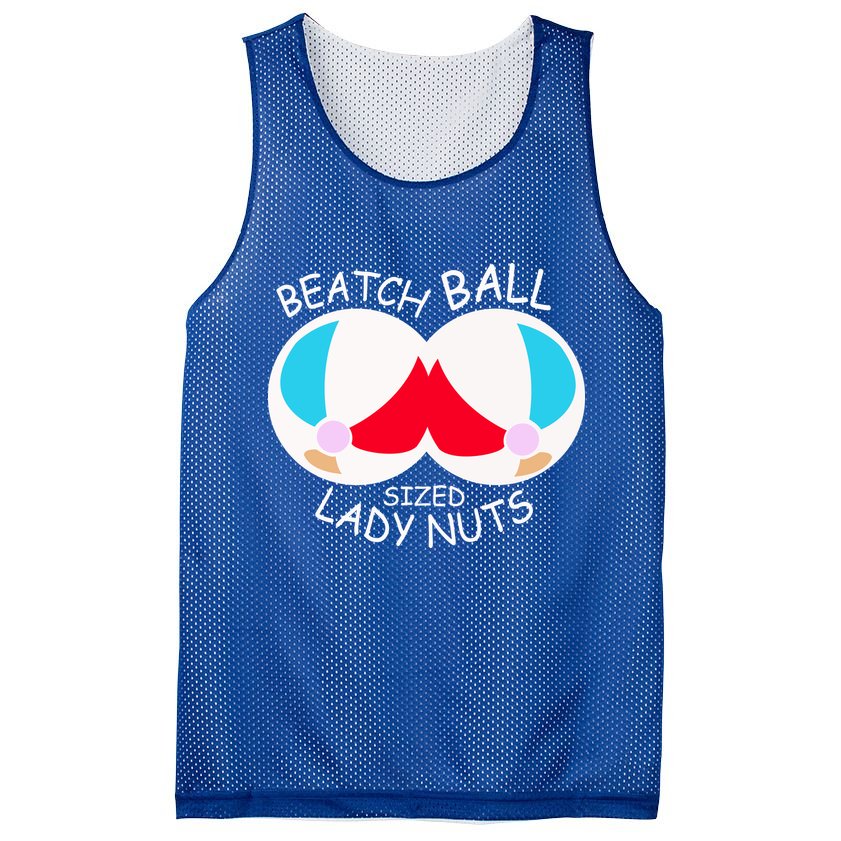 Beach Ball Sized Lady Nuts Mesh Reversible Basketball Jersey Tank