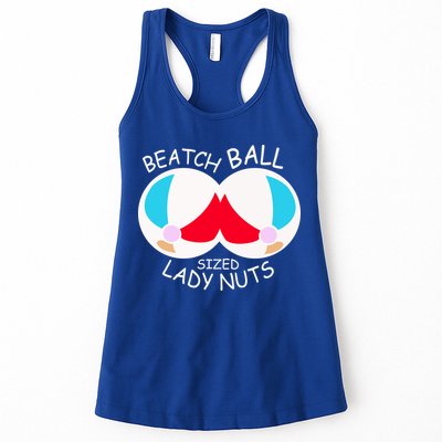 Beach Ball Sized Lady Nuts Womens Tank Top