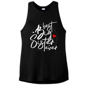 Best Big Sister Ever Big Sister Ladies PosiCharge Tri-Blend Wicking Tank