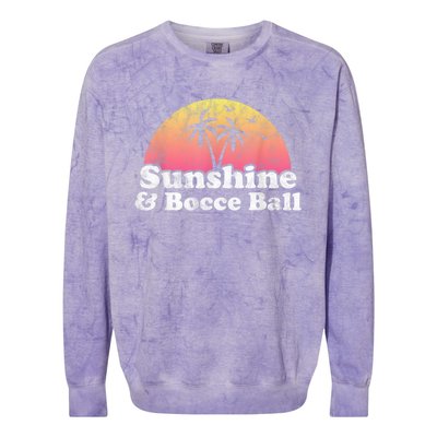 Bocce Ball Sunshine And Bocce Ball Colorblast Crewneck Sweatshirt