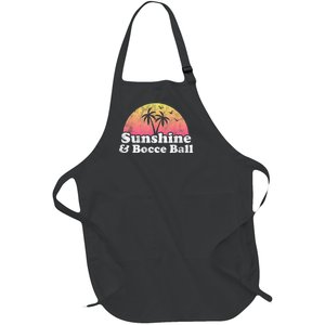 Bocce Ball Sunshine And Bocce Ball Full-Length Apron With Pockets