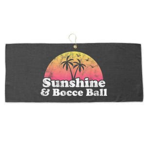 Bocce Ball Sunshine And Bocce Ball Large Microfiber Waffle Golf Towel