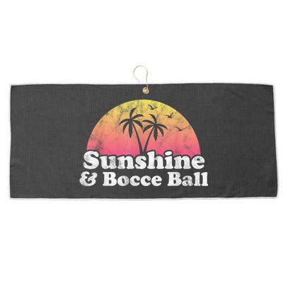 Bocce Ball Sunshine And Bocce Ball Large Microfiber Waffle Golf Towel