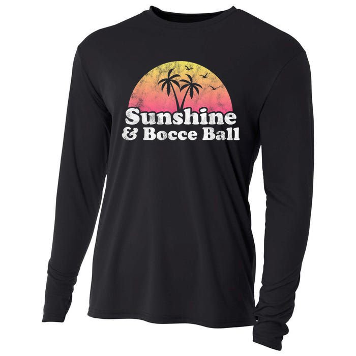 Bocce Ball Sunshine And Bocce Ball Cooling Performance Long Sleeve Crew