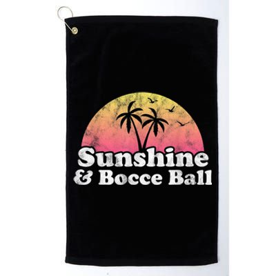 Bocce Ball Sunshine And Bocce Ball Platinum Collection Golf Towel