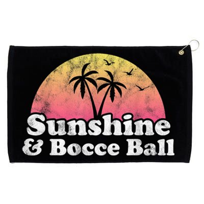 Bocce Ball Sunshine And Bocce Ball Grommeted Golf Towel