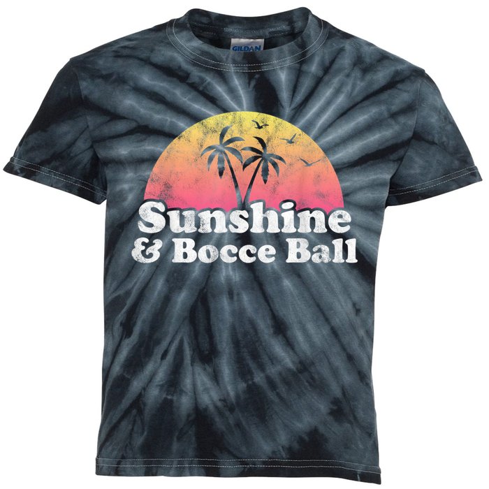 Bocce Ball Sunshine And Bocce Ball Kids Tie-Dye T-Shirt