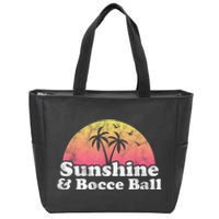 Bocce Ball Sunshine And Bocce Ball Zip Tote Bag