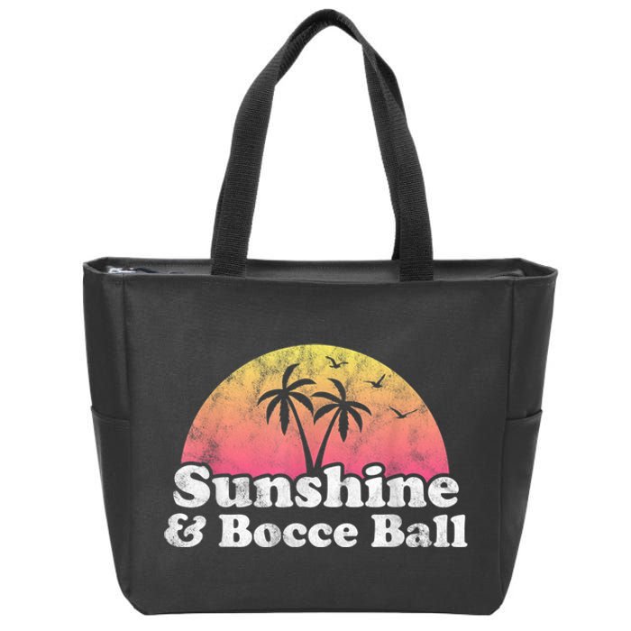 Bocce Ball Sunshine And Bocce Ball Zip Tote Bag