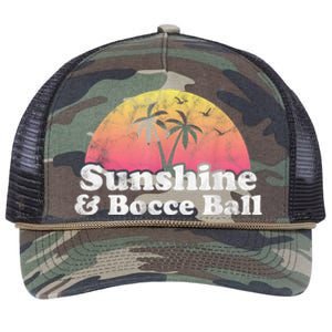 Bocce Ball Sunshine And Bocce Ball Retro Rope Trucker Hat Cap