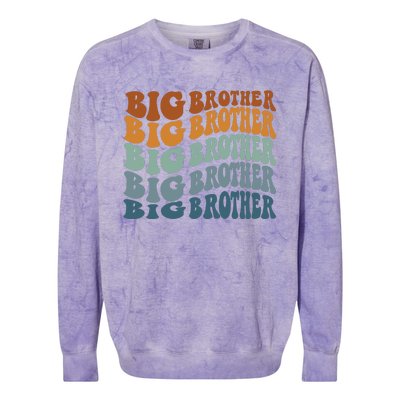 Big Brother Sibling Natural Infant Big Bro Colorblast Crewneck Sweatshirt