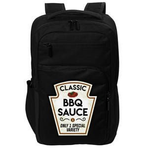 Barbecue BBQ Sauce Bottle Label Halloween Matching Costume Impact Tech Backpack