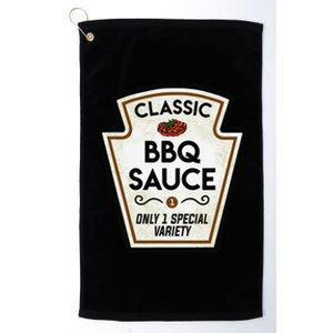 Barbecue BBQ Sauce Bottle Label Halloween Matching Costume Platinum Collection Golf Towel