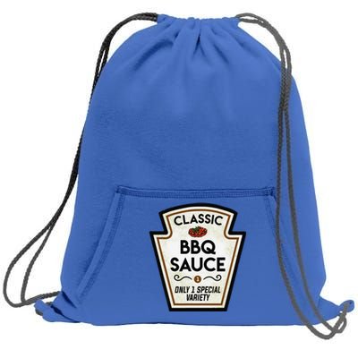 Barbecue BBQ Sauce Bottle Label Halloween Matching Costume Sweatshirt Cinch Pack Bag