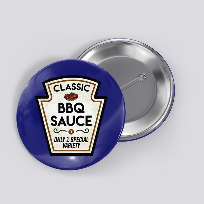 Barbecue BBQ Sauce Bottle Label Halloween Matching Costume Button