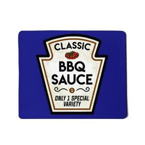 Barbecue BBQ Sauce Bottle Label Halloween Matching Costume Mousepad