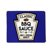 Barbecue BBQ Sauce Bottle Label Halloween Matching Costume Mousepad