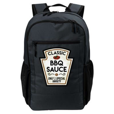 Barbecue BBQ Sauce Bottle Label Halloween Matching Costume Daily Commute Backpack