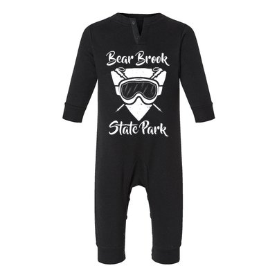 Bear Brook State Park New Hampshire Ski Sking Goggles Gift Infant Fleece One Piece